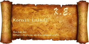 Kornis Enikő névjegykártya