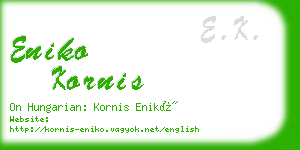 eniko kornis business card